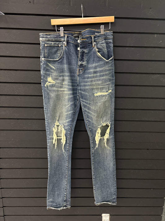light blue PURPLE BRAND Blowout Jeans PRE-OWNED