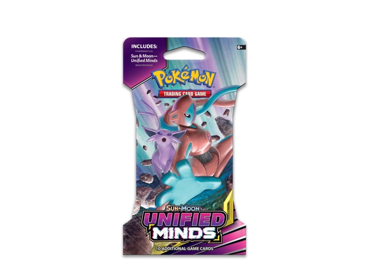 POKEMON Sun & Moon
UNIFIED MINDS Sleeved
Booster Pack.