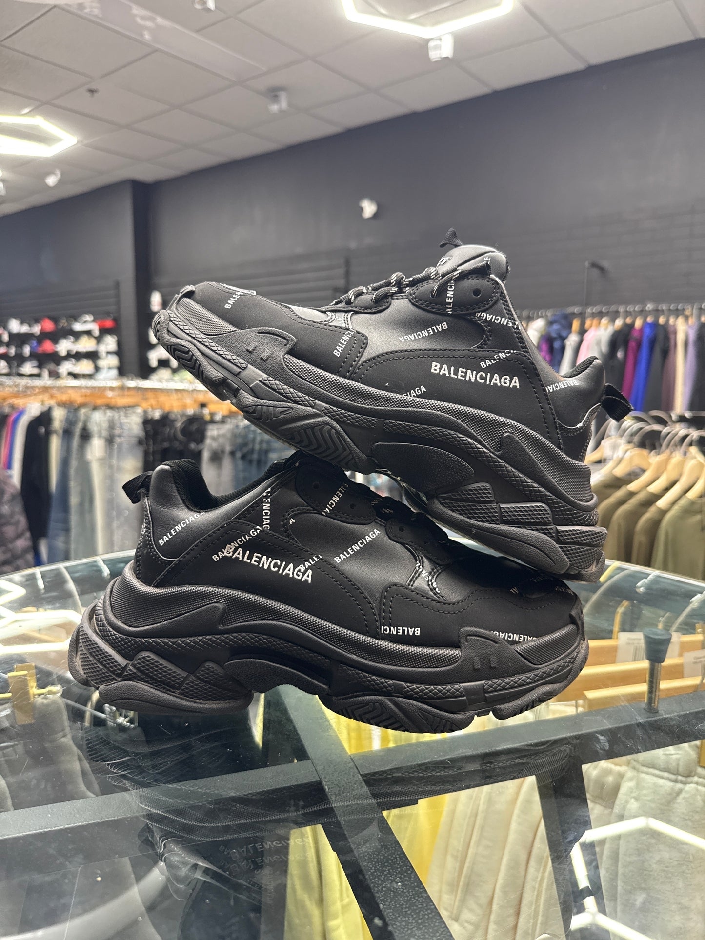 Balenciaga Black/White Triple S USED NO BOX NO INSOLE