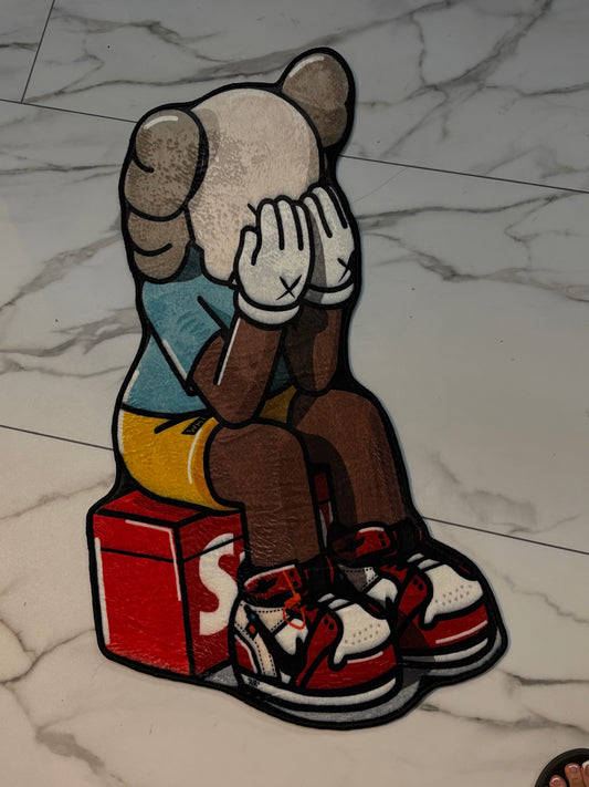 Kaws Sitting Down Rug