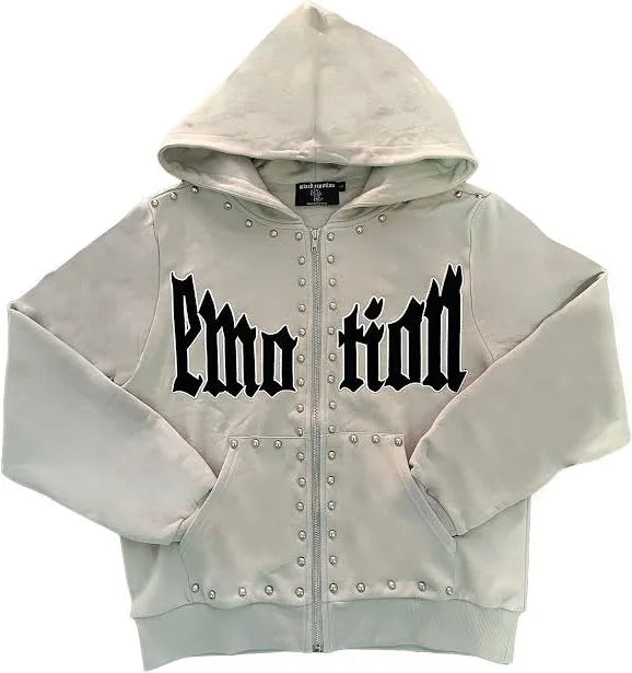 Mixed Emotion Cream Zip Up