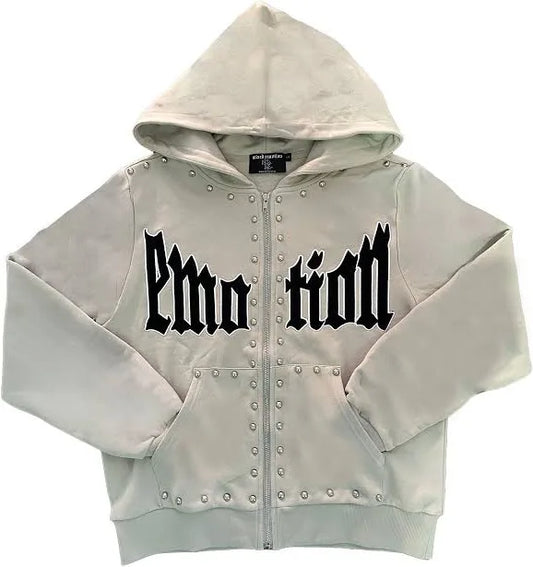 Mixed Emotion Cream Zip Up