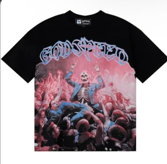 GodSpeed Black Pink Crowd Surfing Tee