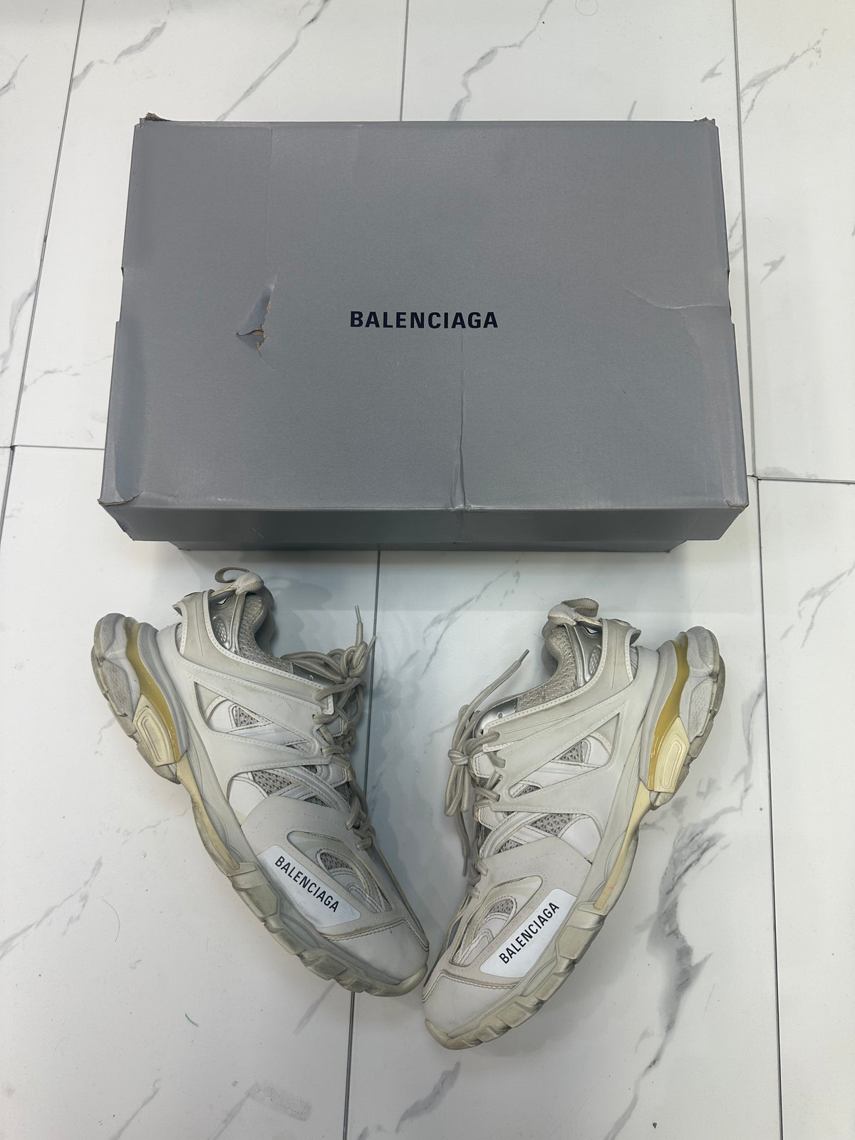 Balenciaga Track White Used With Box