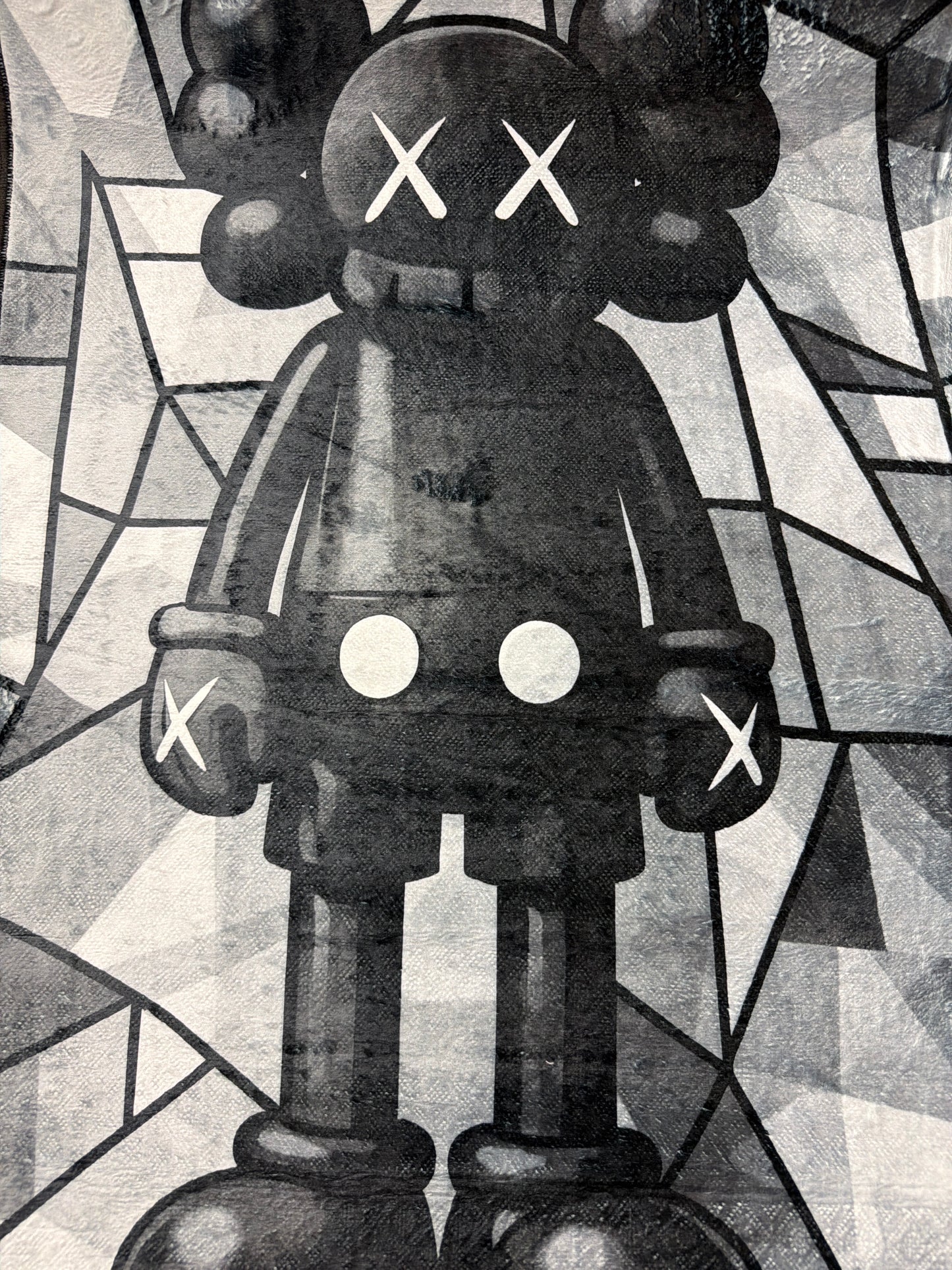 Kaws Black Grey Rug
