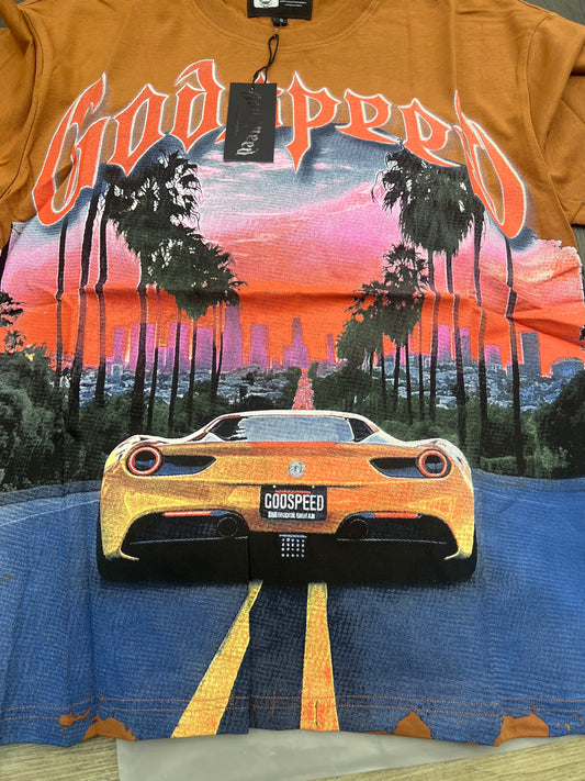 God speed khaki LA super car tee