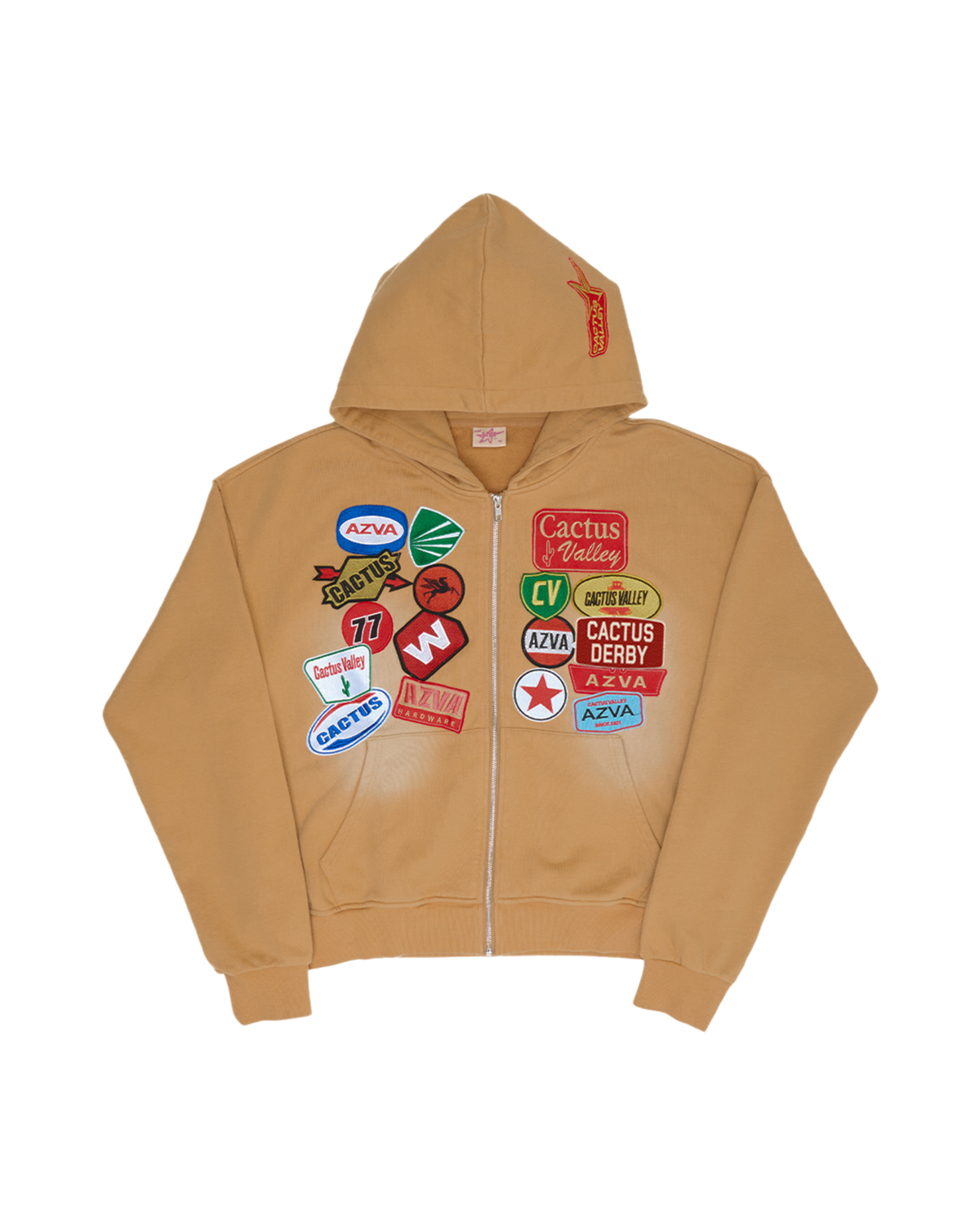 AZVA rest stop hoodie in sand