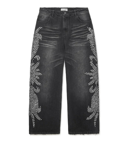 vale forever mono tsunami denim pants black