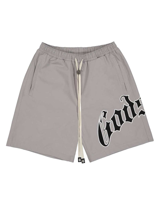 GODSPEED OG LOGO NYLON SHORTS GREY
