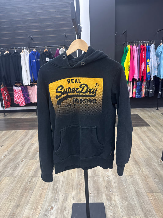 Black superdry hoodie pre-owned
