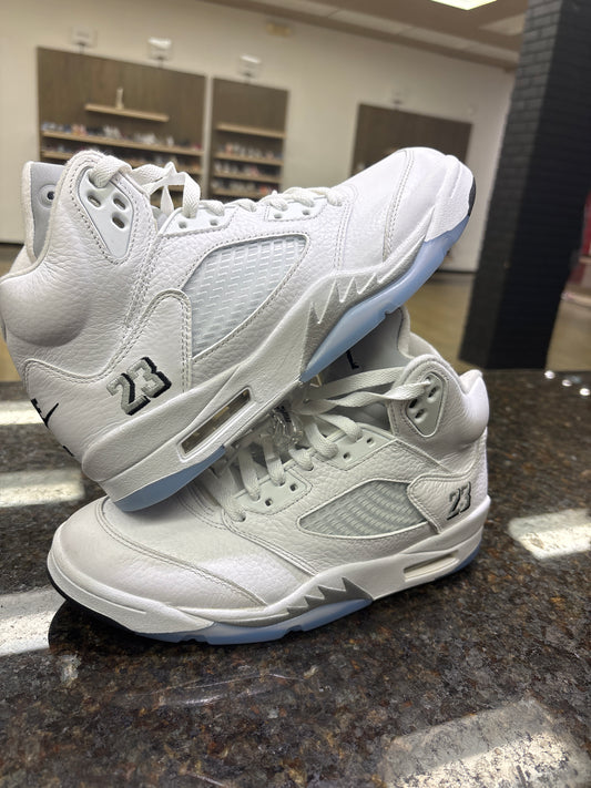 Jordan 5 White Metalic Used No Box
