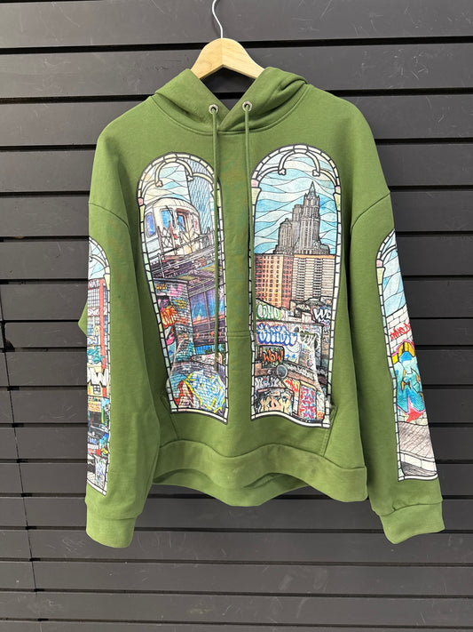 Who Decides War Green Hoodie