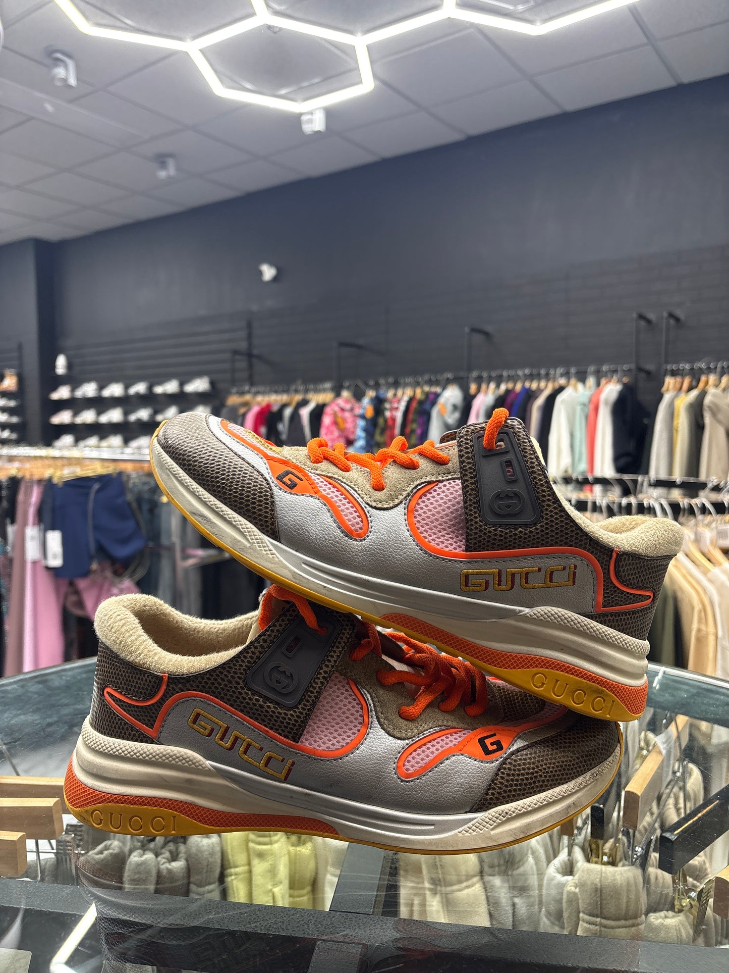 Gucci Ultrapace 'Grey Tejus Printed' USED NO BOX