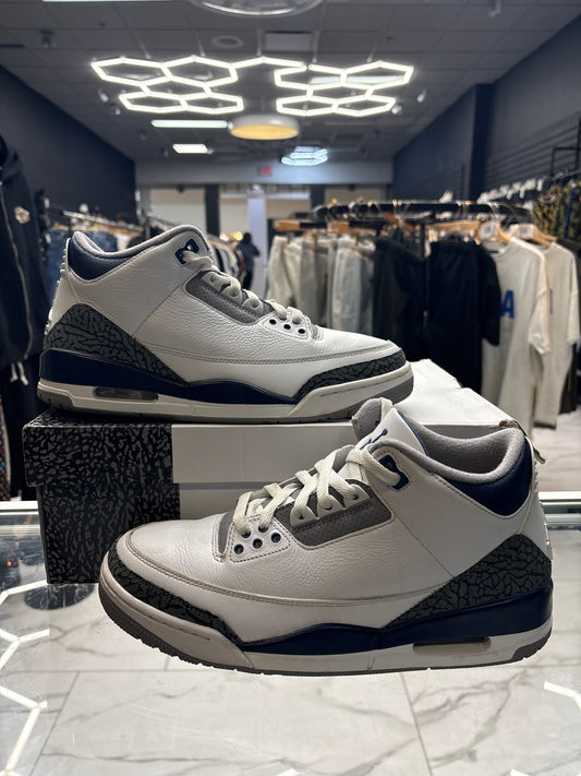 Jordan 3 Midnight Navy USED W BOX