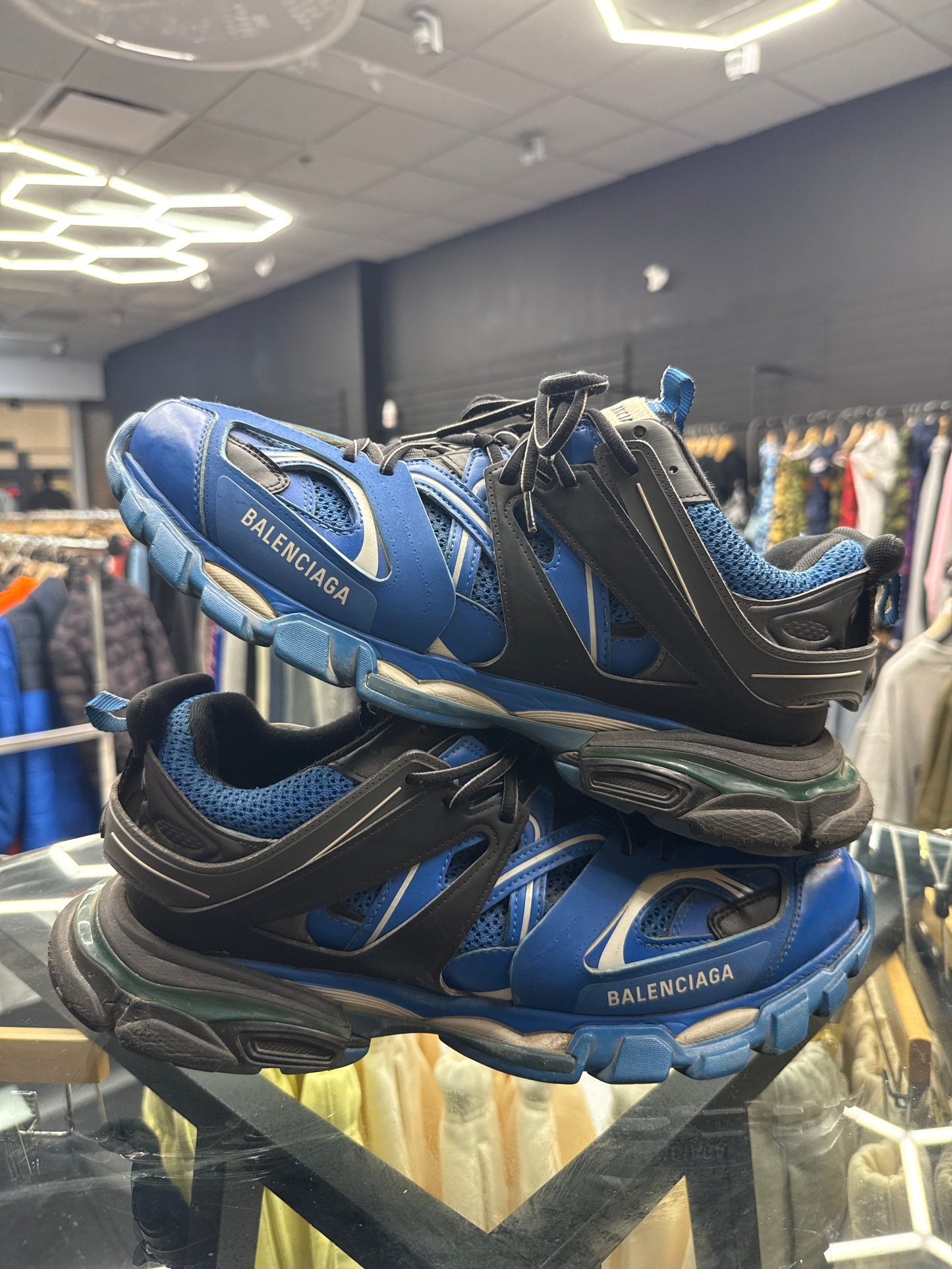 Balenciaga Blue Track Runners USED NO BOX