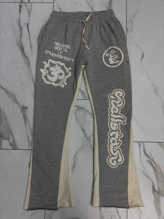 HELLSTAR GREY FLARE JOGGERS PRE-OWNED