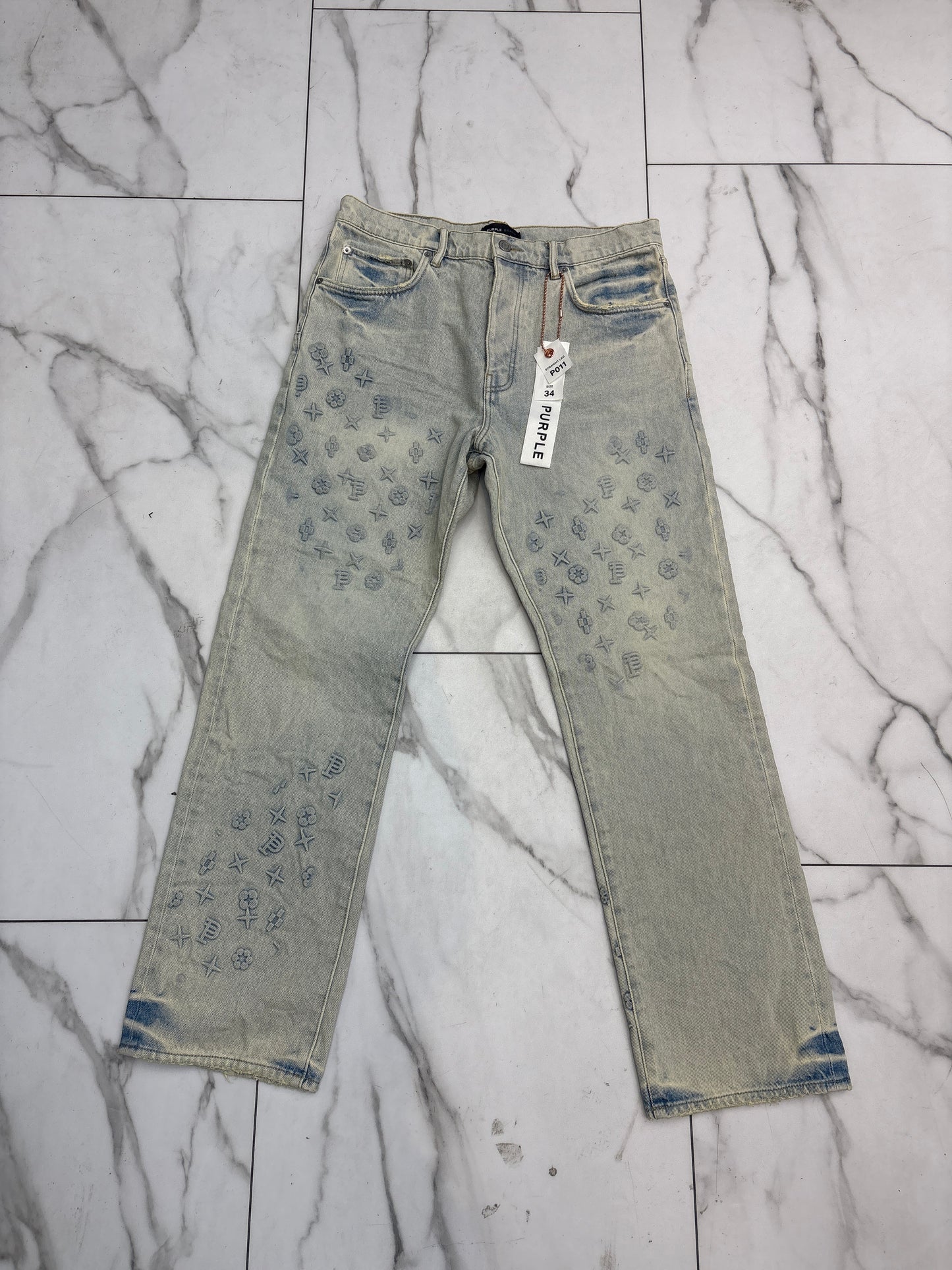 Purple Brand Blue Patchwork Jeans