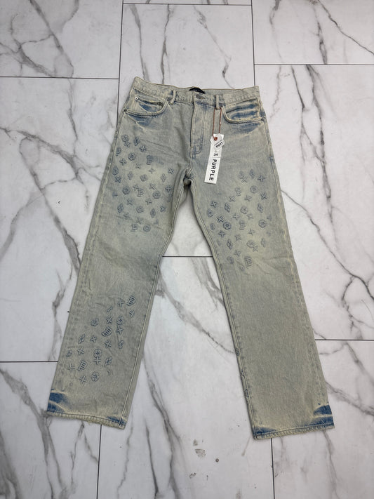 Purple Brand Blue Patchwork Jeans