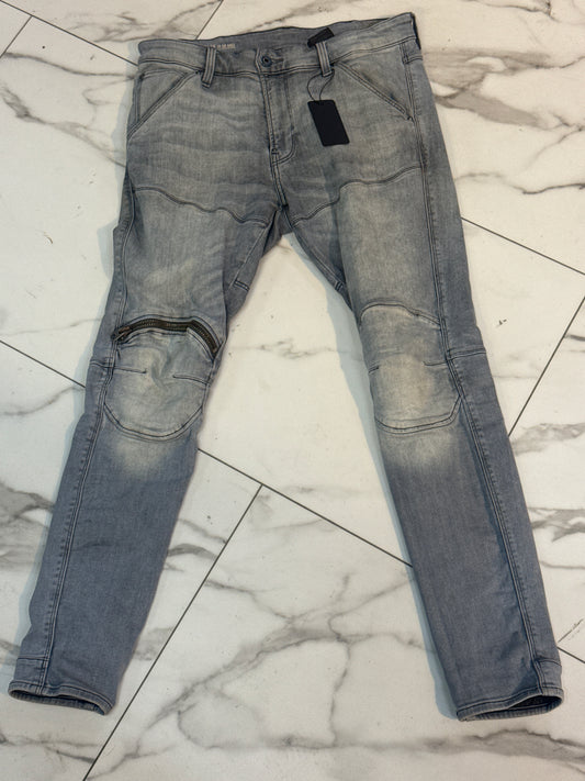 Gstar Faded Grey w knee zip