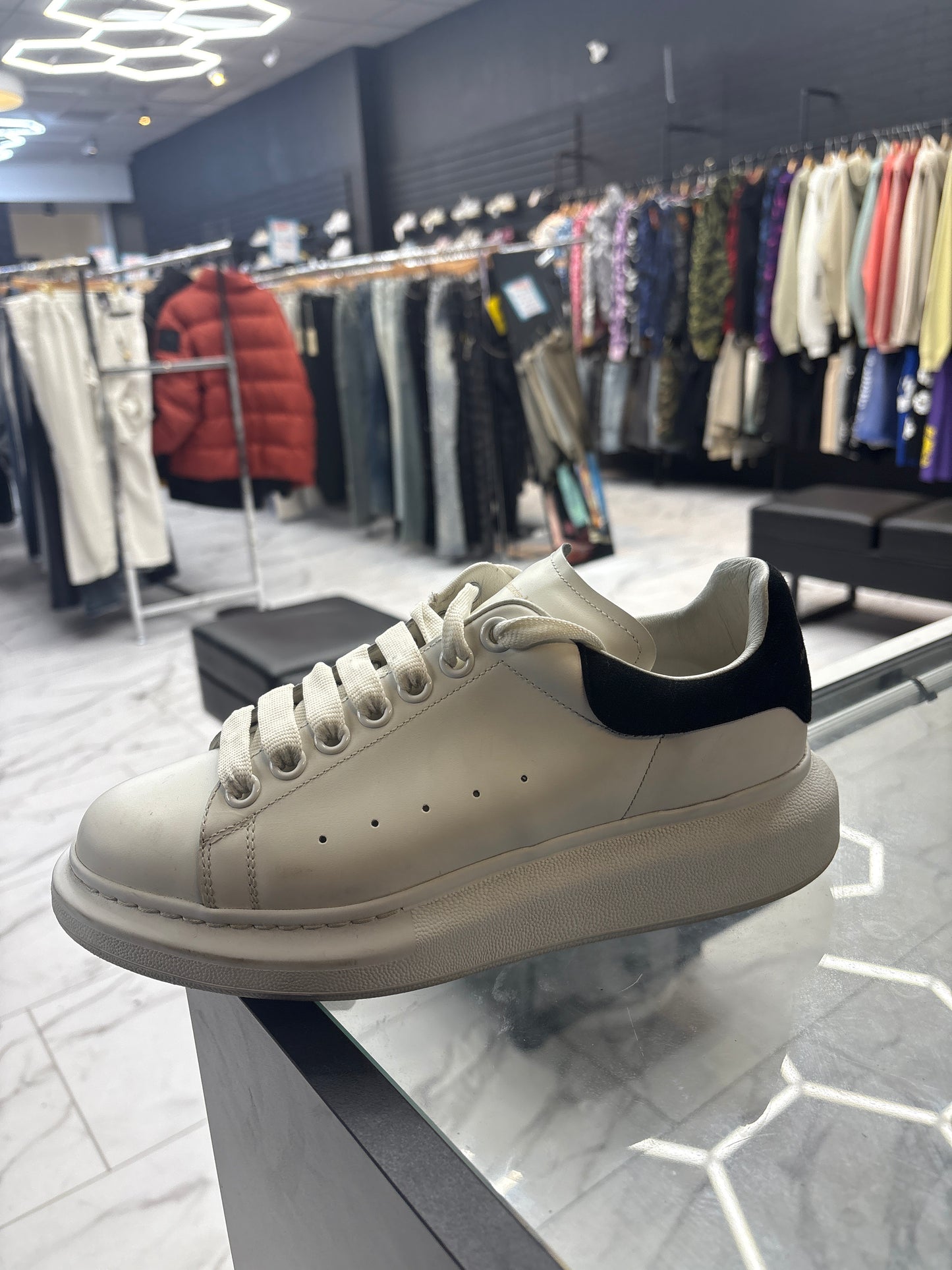 Alexander McQueen low tops white and black USED with no box