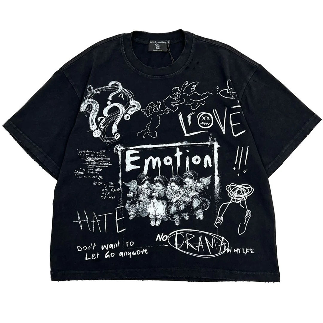 Mixed Emotions Black Chaos Tee