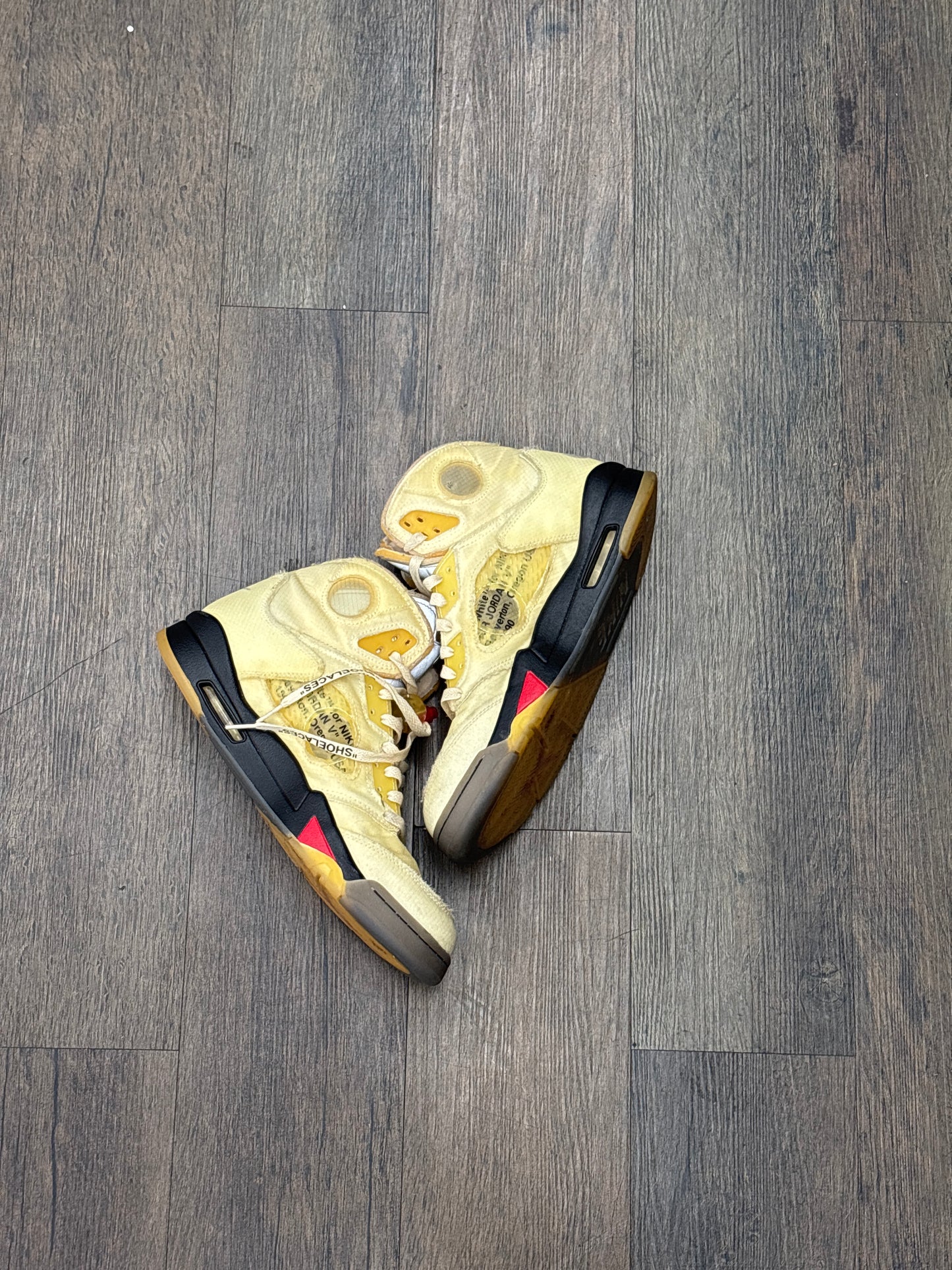 Jordan 5 “off-white Sail” PRE-OWNED NO BOX