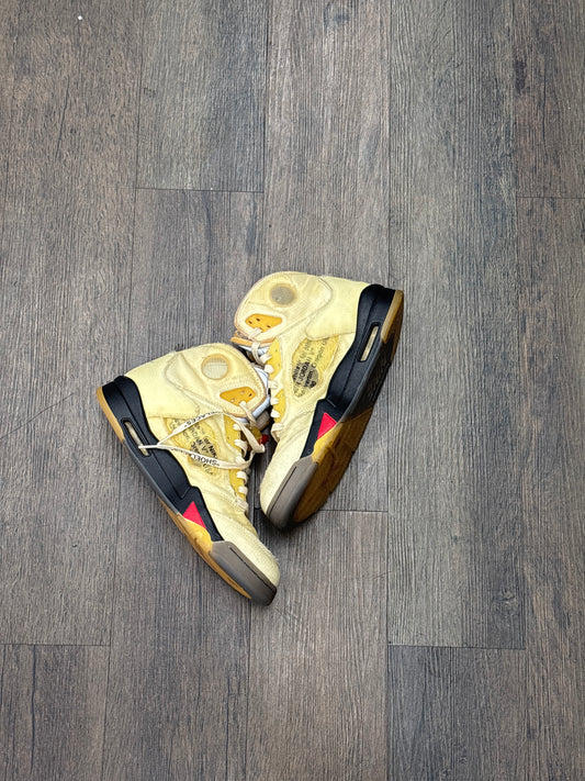 Jordan 5 “off-white Sail” PRE-OWNED NO BOX