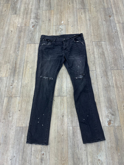 Black Purple Jeans Blowout Splatter used with back tag
