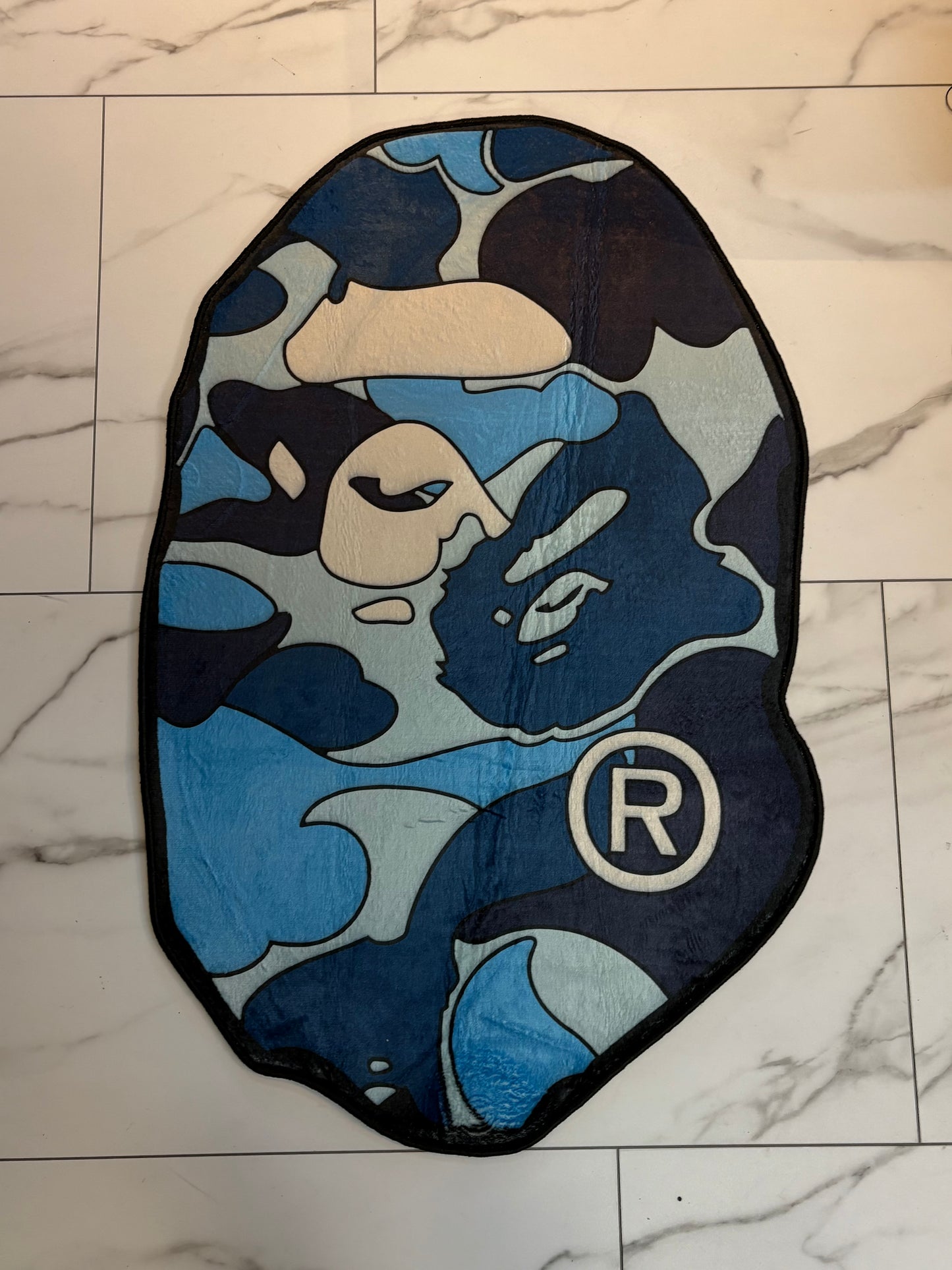 Bape Blue Camp Head - Rug