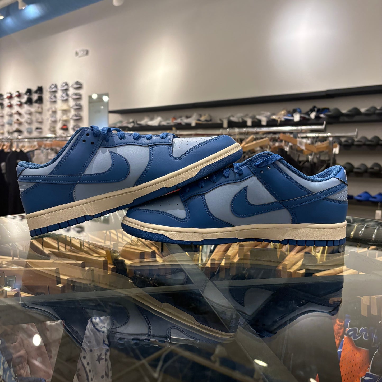 Blue dunks preowned with no box