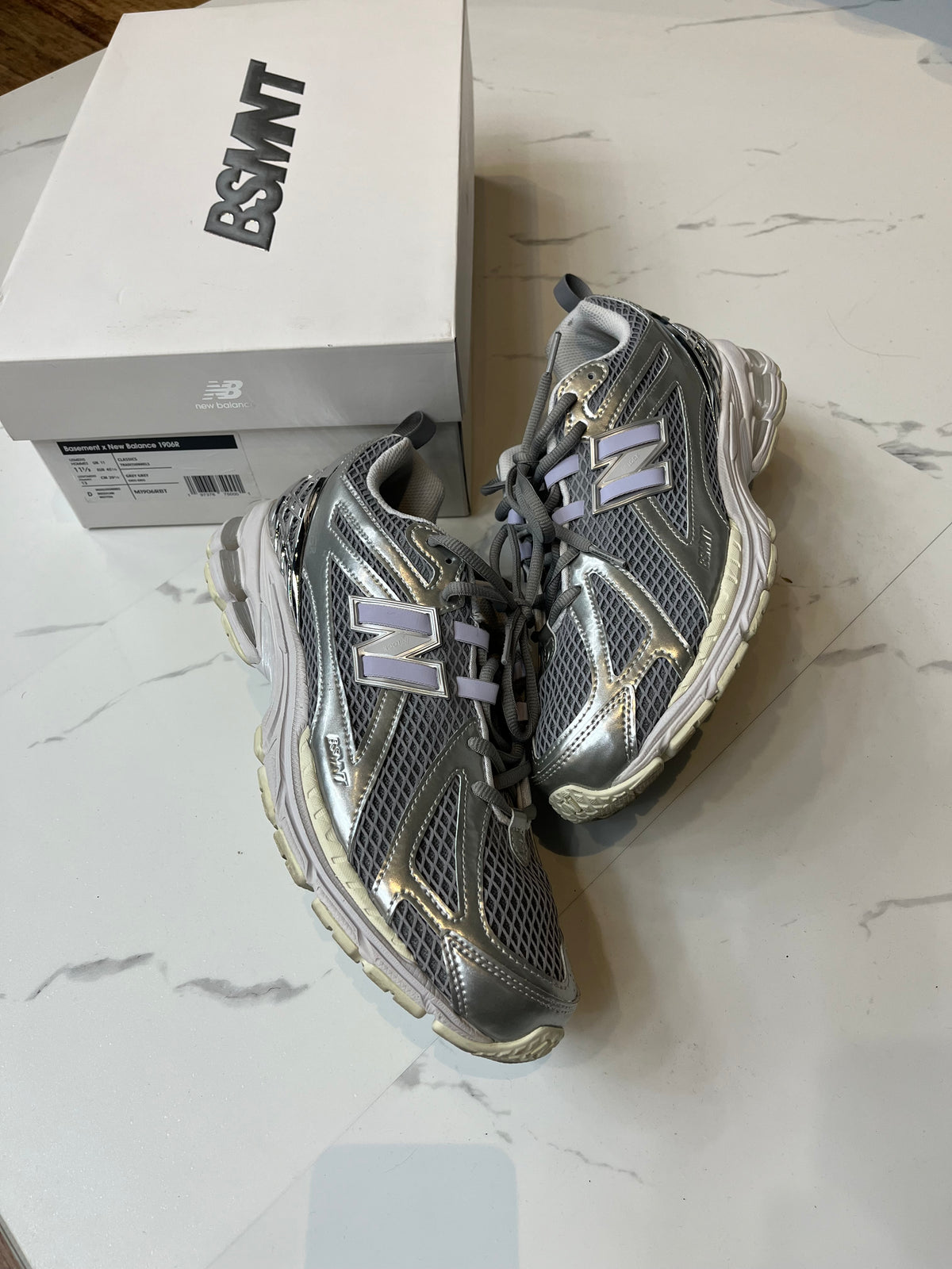 New balance the basement day chrome Used with box