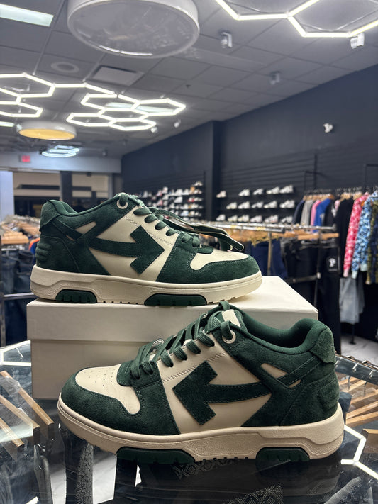 Off-White Out The Office Green/White Suede USED W BOX