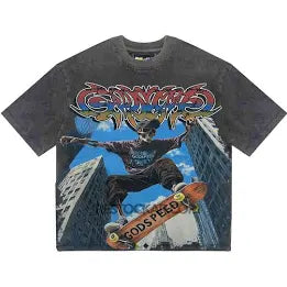 Godspeed Washed Black Skater Tee
