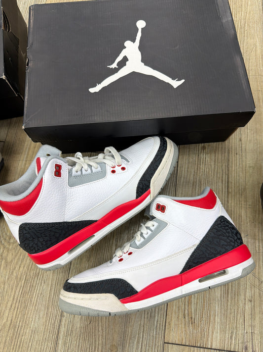 Jordan 3 Fire Red Used With Box