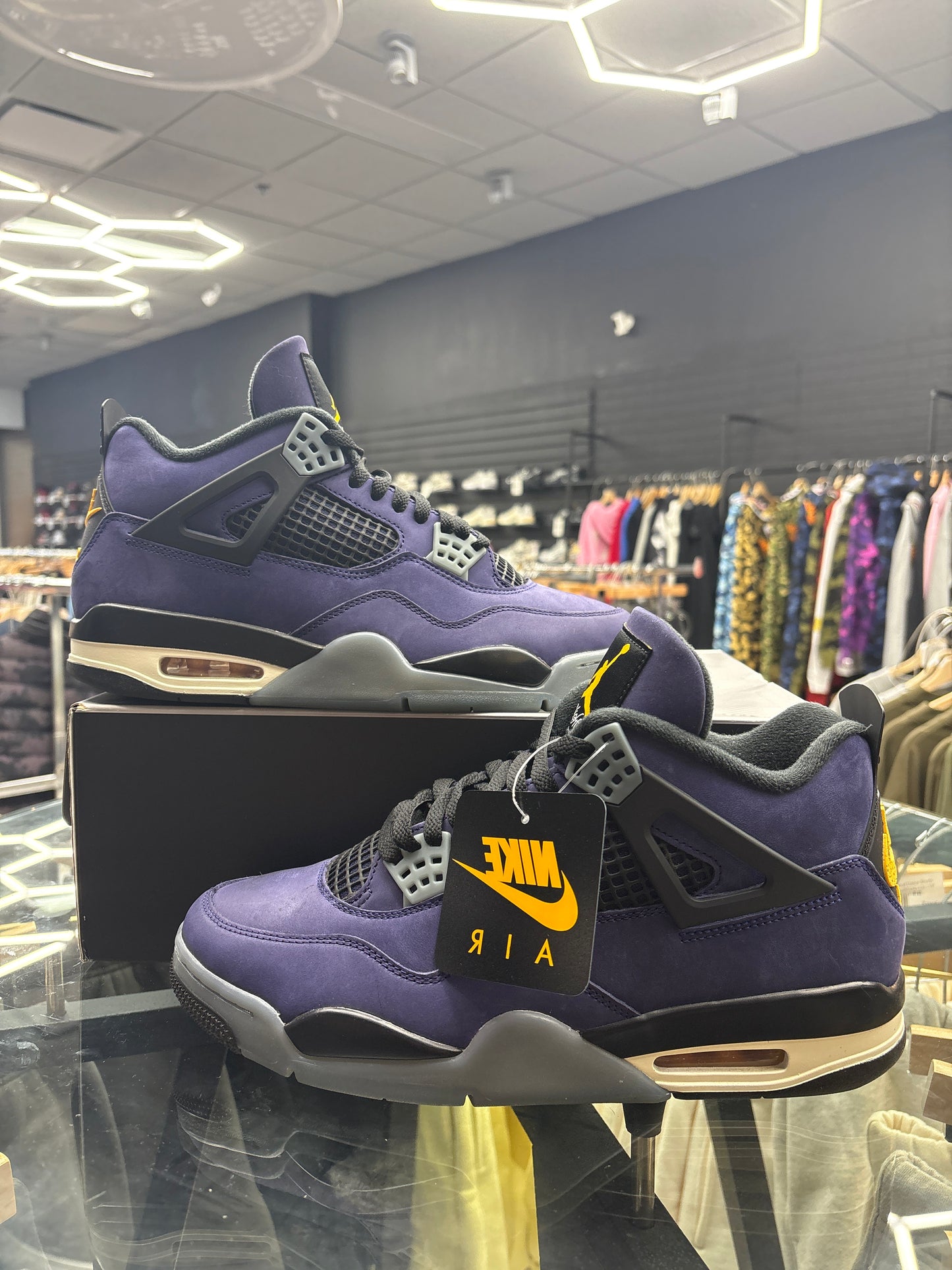 Jordan 4 Laker USED W BOX