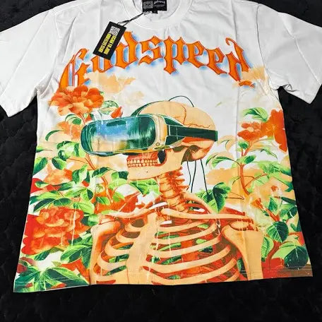 GodSpeed White “Floral Vr” Tee