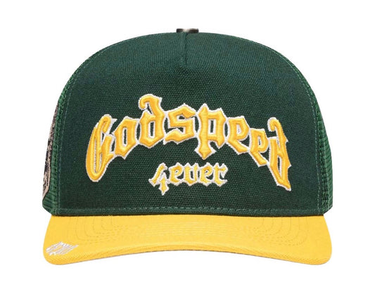 Godspeed Forever Trucker Hat Green Yellow