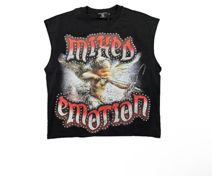 Mixed Emotion black sleeveless tee