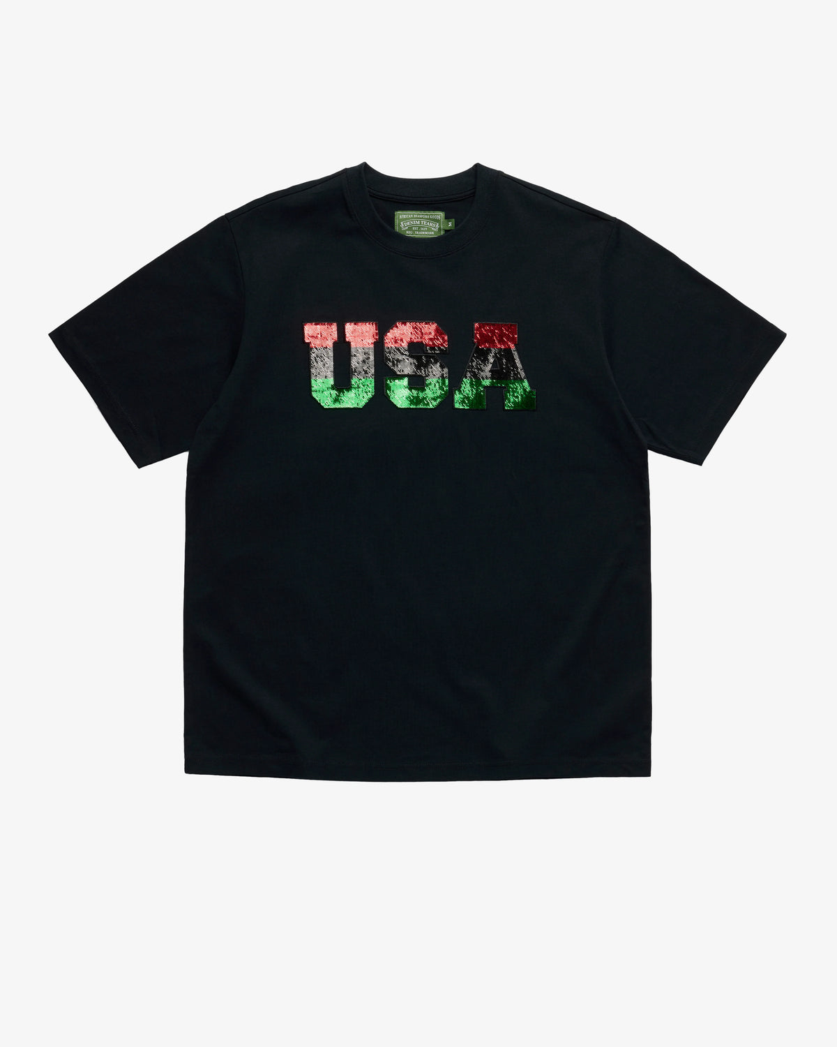 Denim Tears Black Green Red USA Tee
