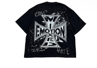 Mixed Emotion Chaos Black Tee