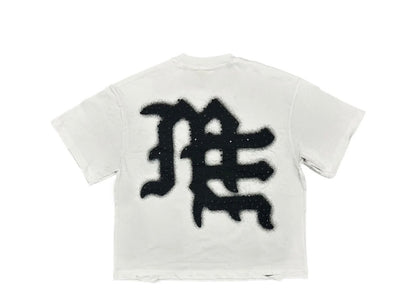 Mixed Emotion white rhinestone “emotion never dies” tee