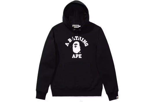 Bape #3 College Black Pull Over Hoodie