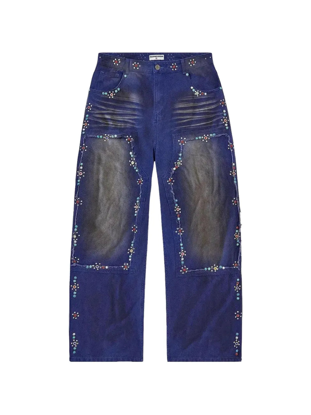 Vale studded wide leg jeans