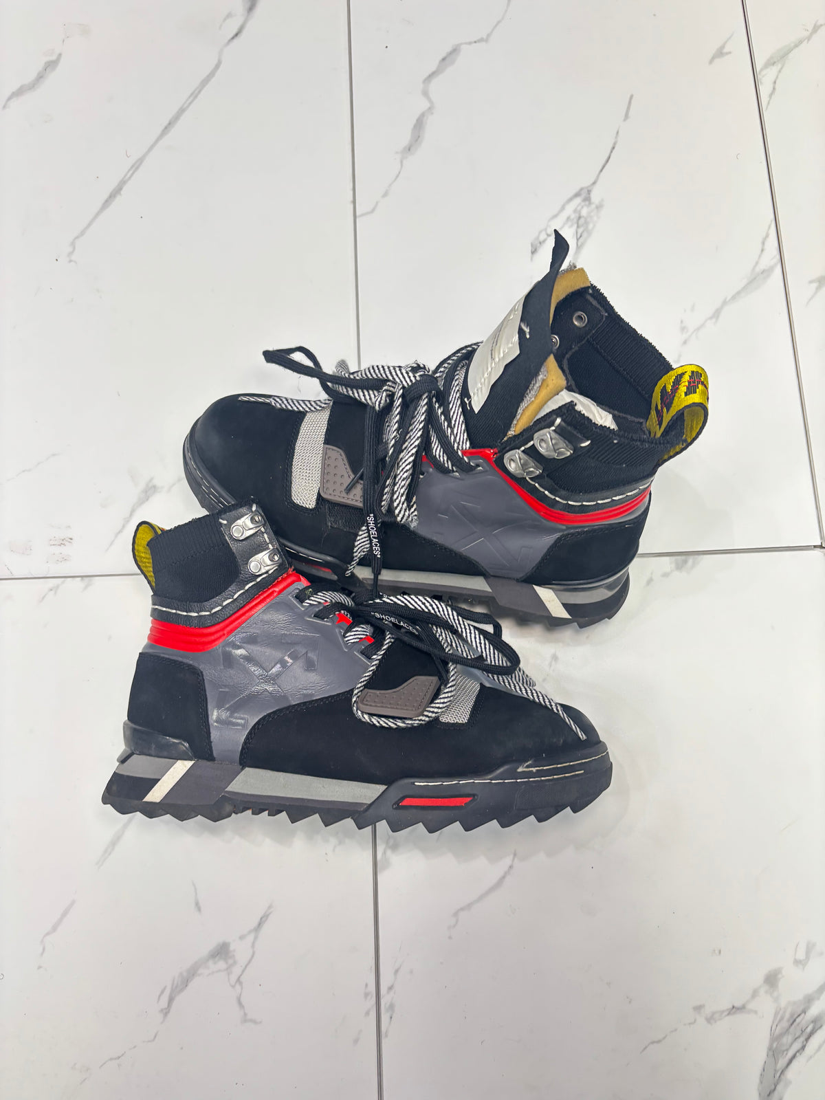 Off-White Arrow Hiking Sneaker Boot Used With Box