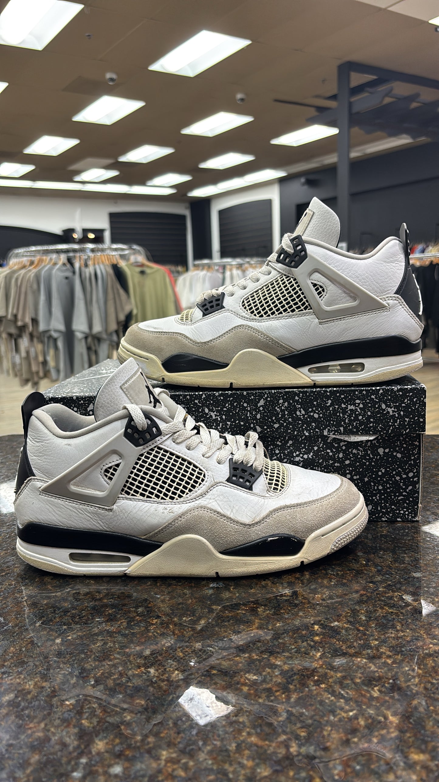 Jordan 4 Military Black USED WITH BOX