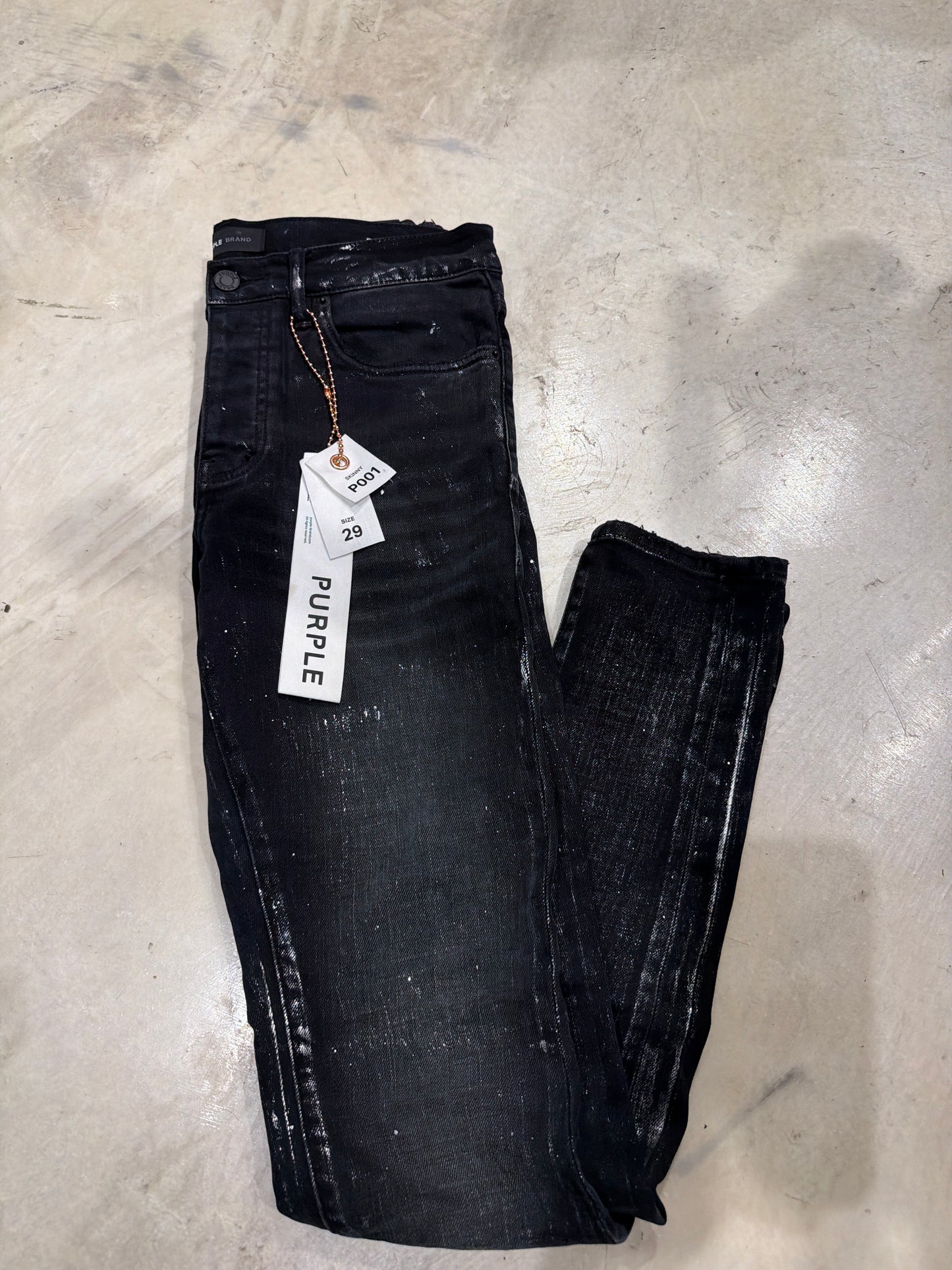 Purple Brand Black White Jeans Pre-Owned