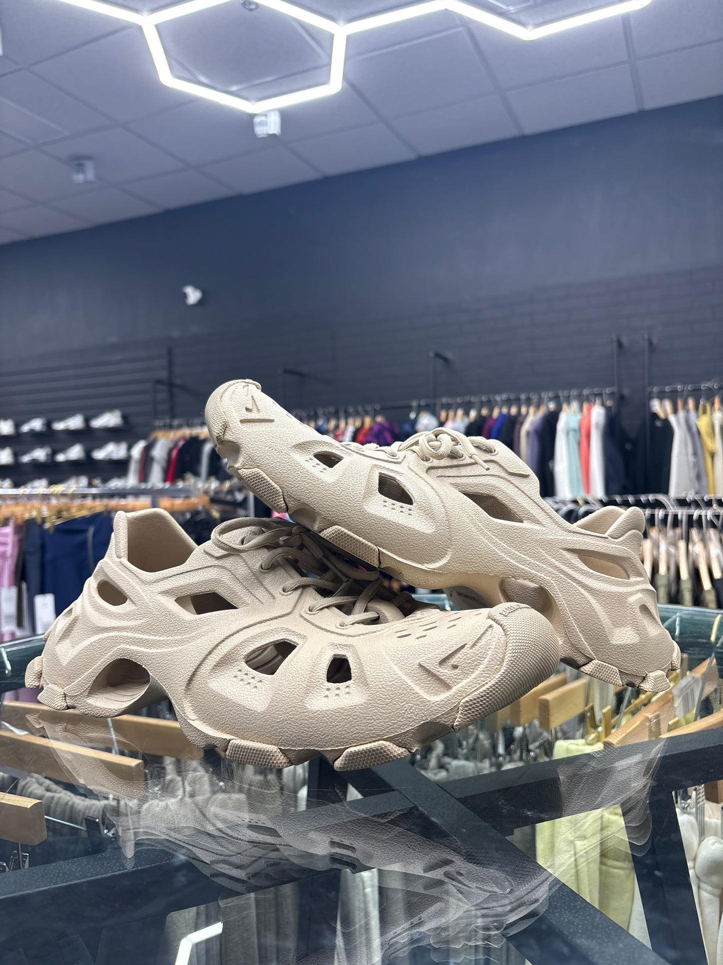 Balenciaga HD Lace Up Beige PRE-OWNED NO BOX