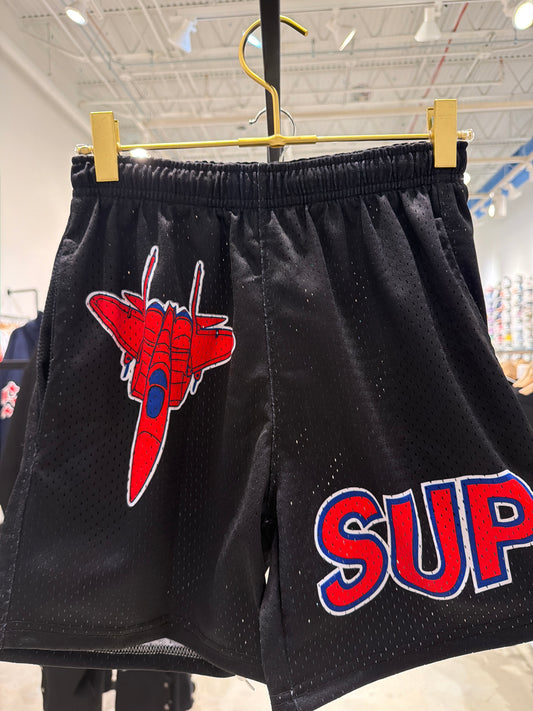 Sup Red Rocket Ship shorts