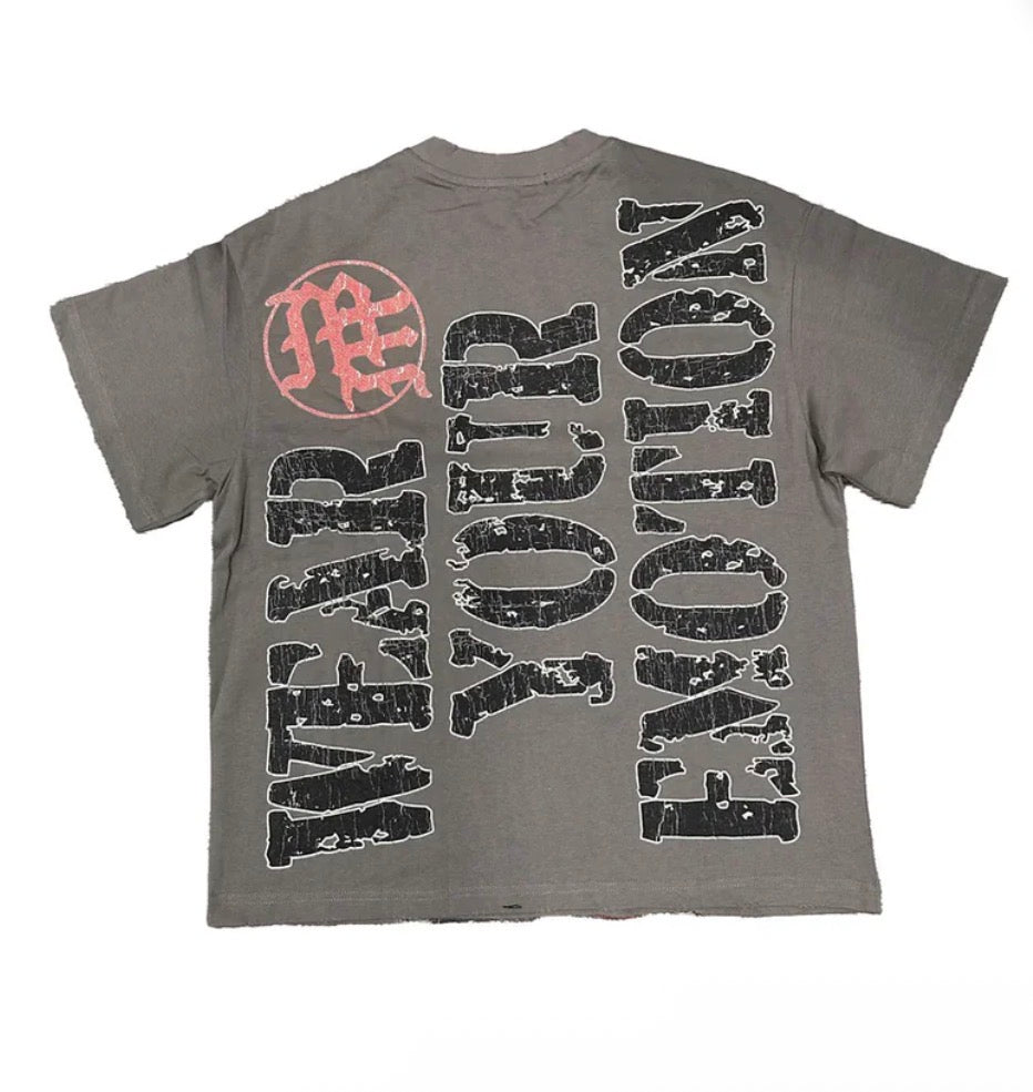 Mixed Emotion #29  Grey Spaceship Tee
