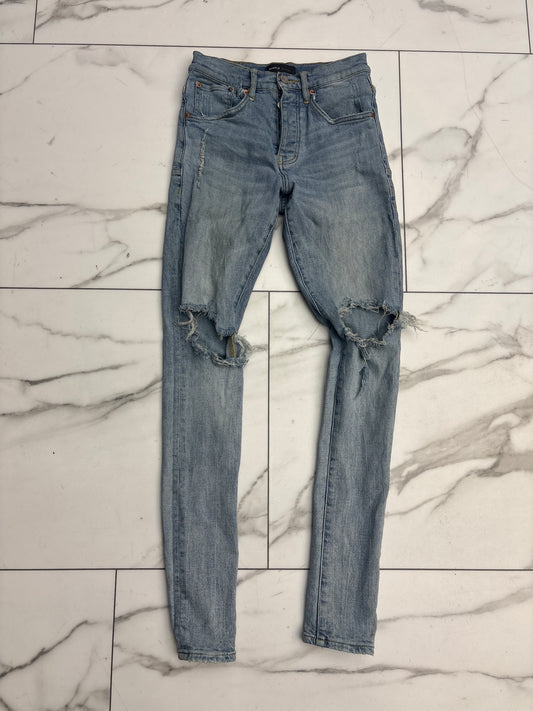 Purple Brand Blue Ripped Jeans USED